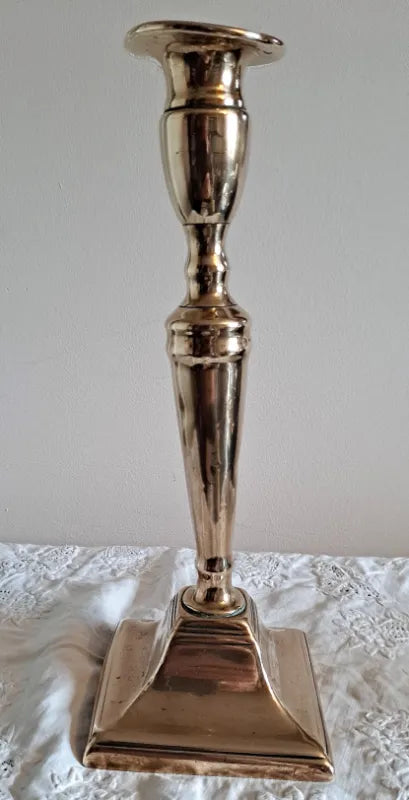 Antique English Georgian Brass Candlestick