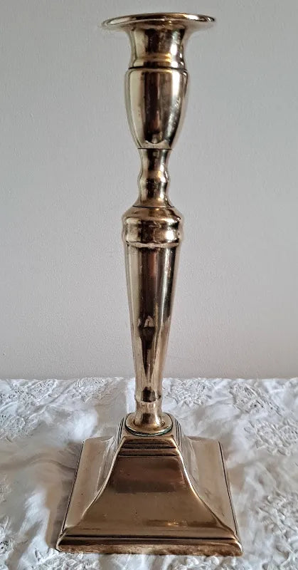 Antique English Georgian Brass Candlestick