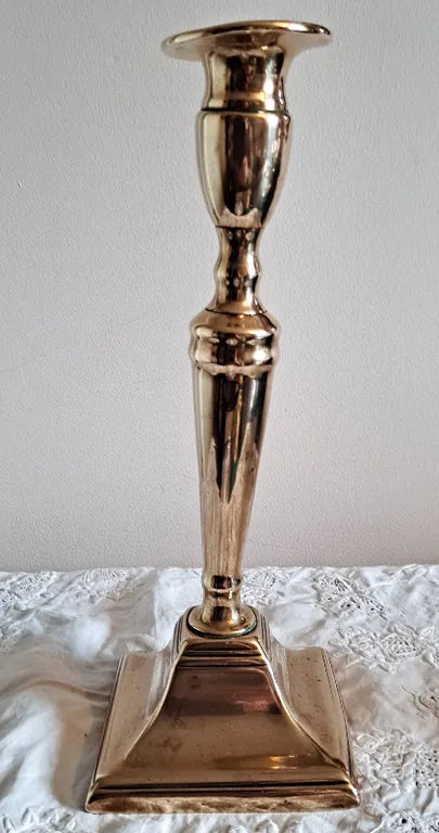 Antique English Georgian Brass Candlestick