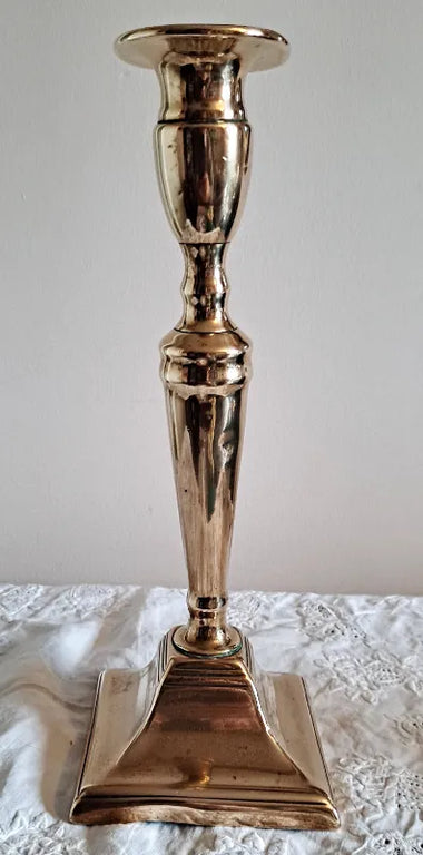 Antique English Georgian Brass Candlestick
