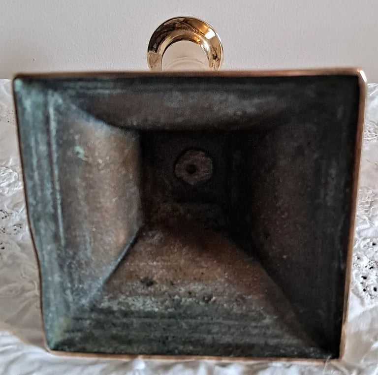 Antique English Georgian Brass Candlestick