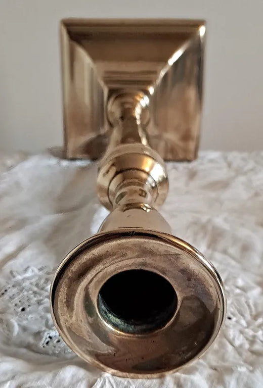 Antique English Georgian Brass Candlestick