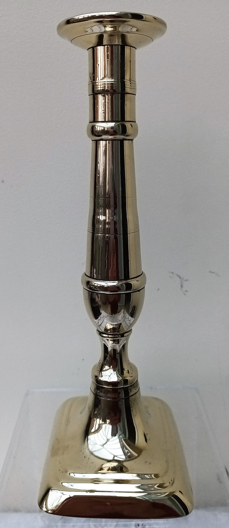 Antique English Georgian Brass Candlestick