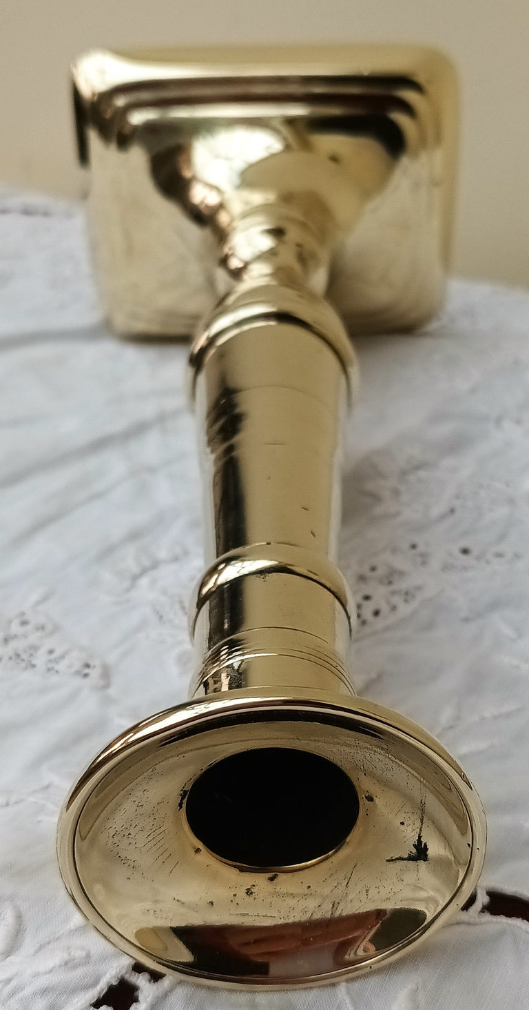 Antique English Georgian Brass Candlestick