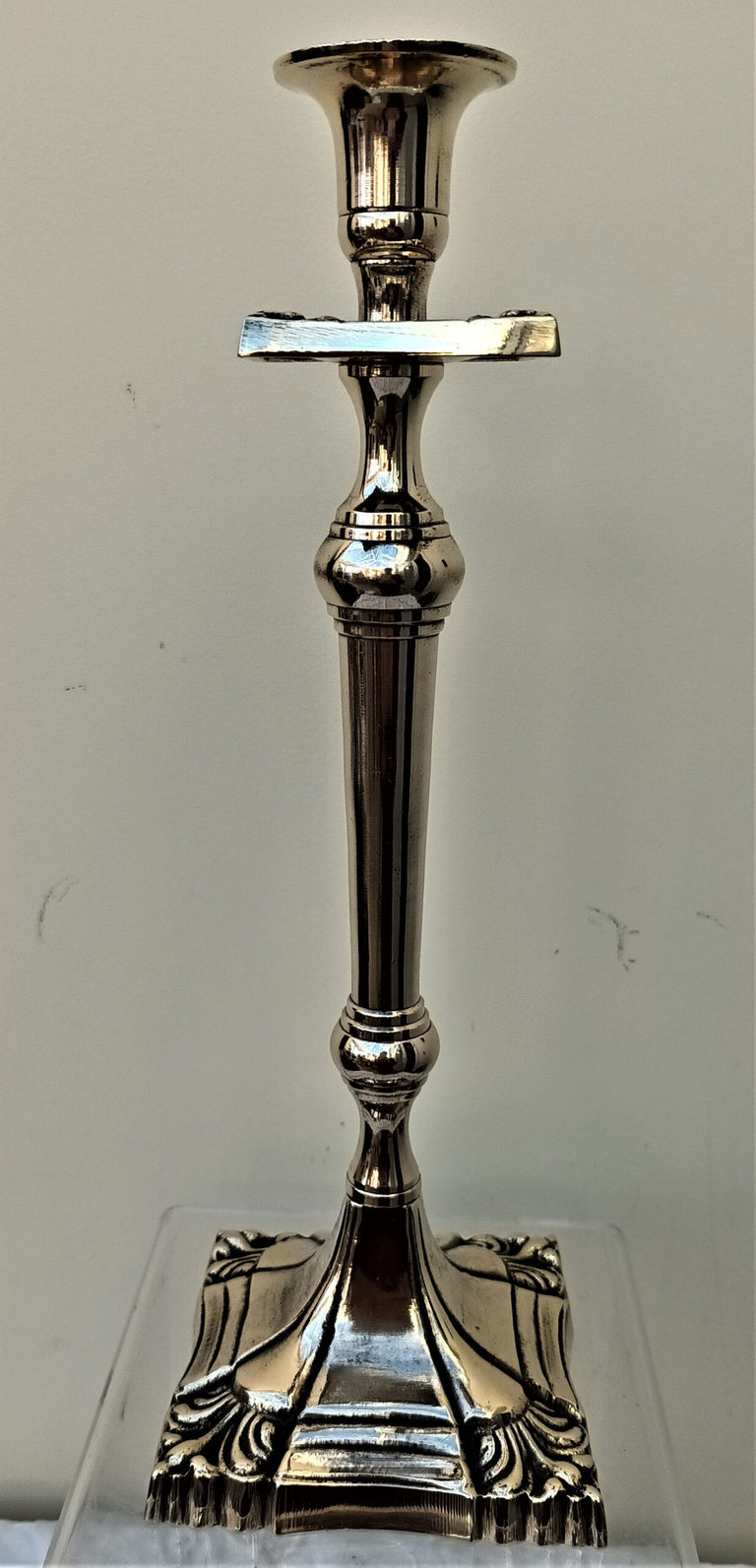 Antique English Victorian Brass Candlestick