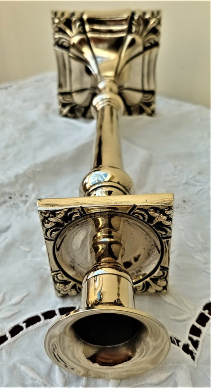 Antique English Victorian Brass Candlestick