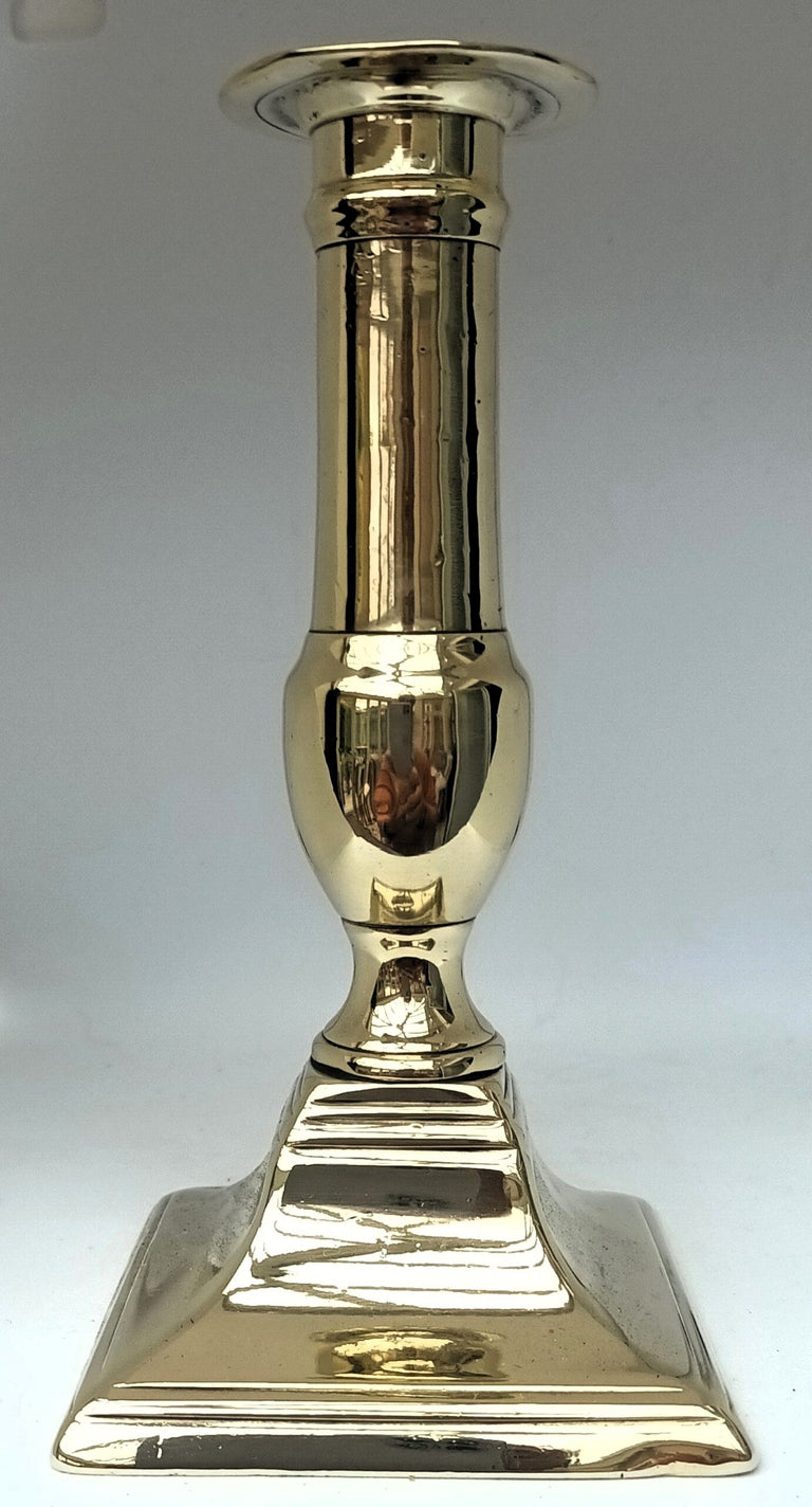 Antique English Georgian Brass Candlestick