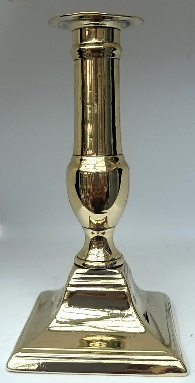 Antique English Georgian Brass Candlestick