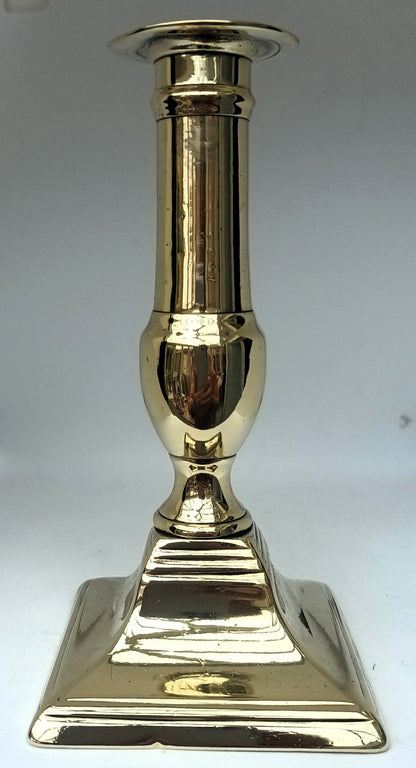 Antique English Georgian Brass Candlestick