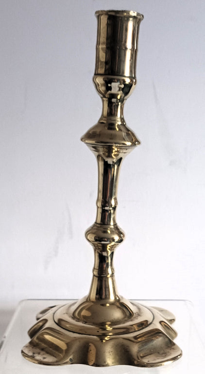 Antique English Georgian Brass Candlestick