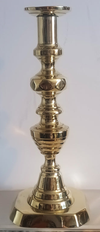 Antique English Victorian Brass Candlestick