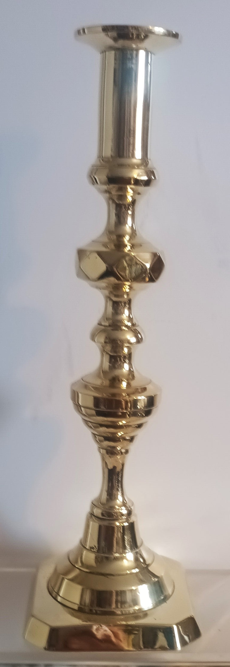 Antique English Victorian Brass Candlestick