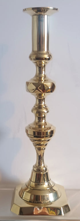 Antique English Victorian Brass Candlestick