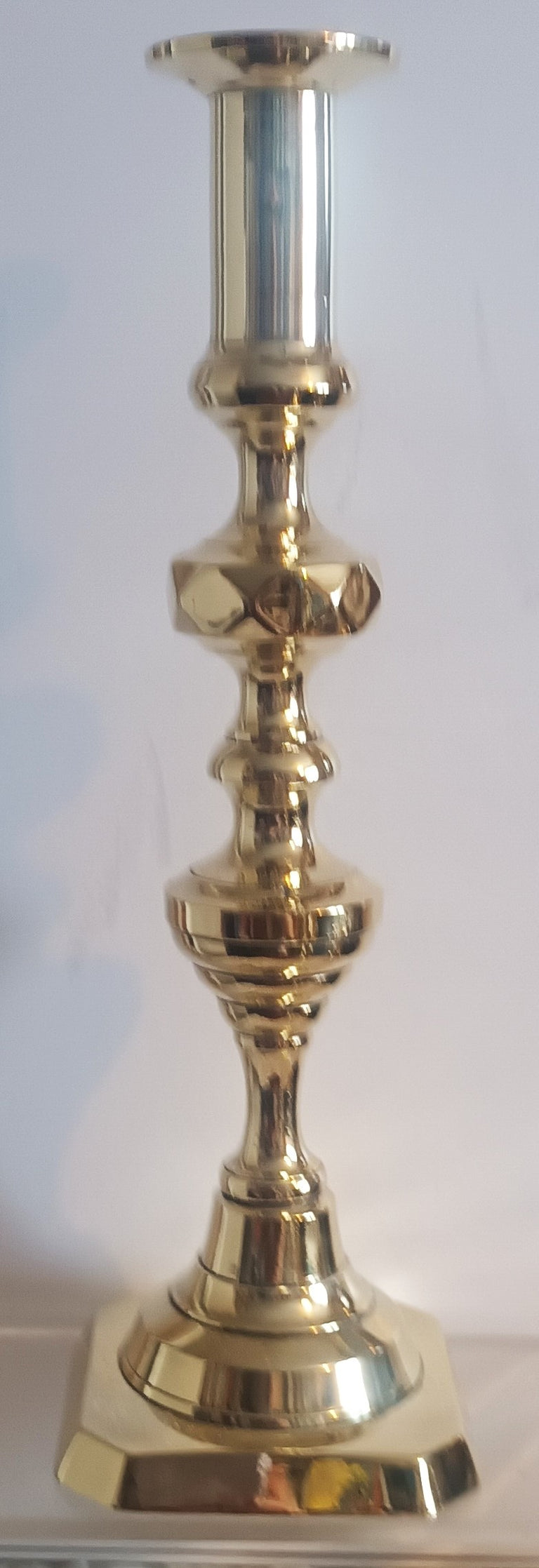 Antique English Victorian Brass Candlestick