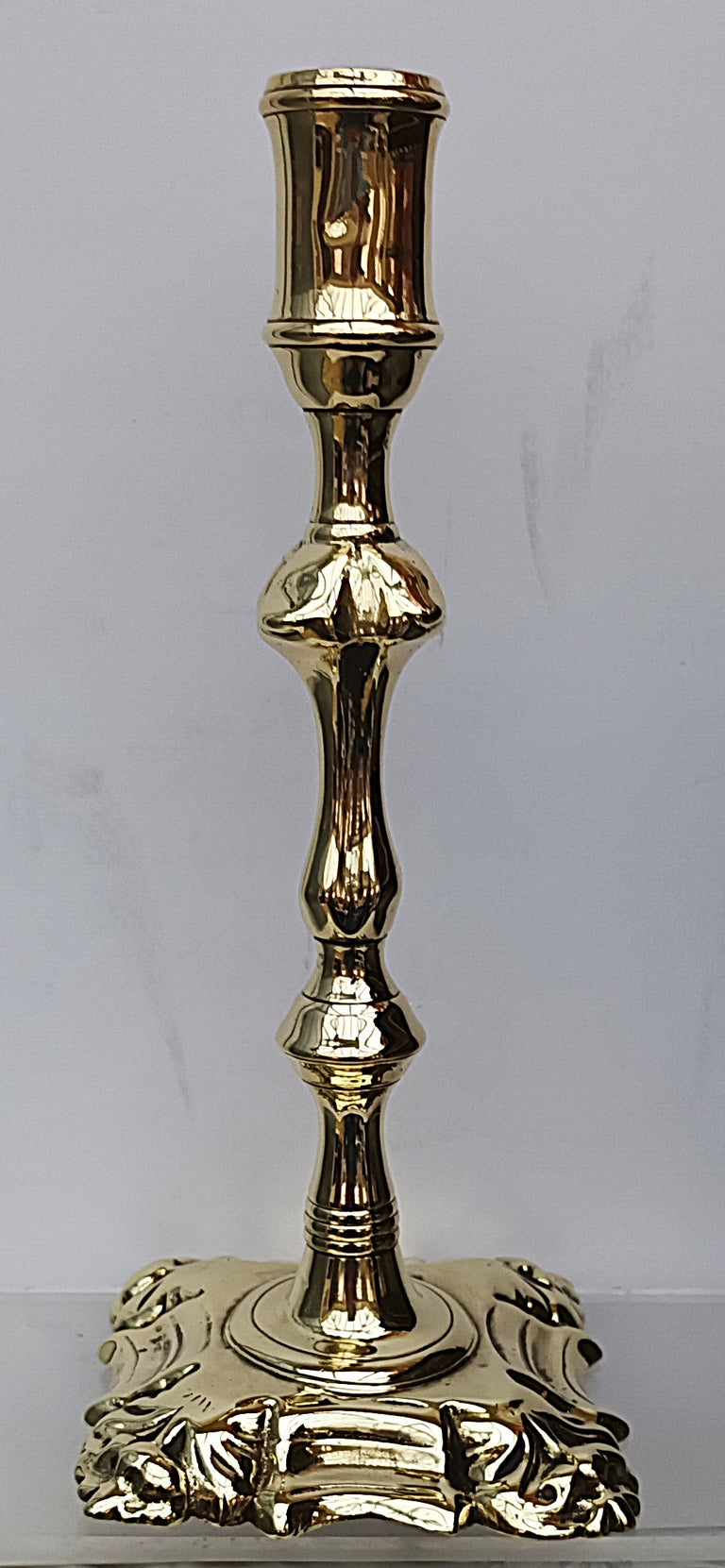 Antique English Georgian Brass Candlestick