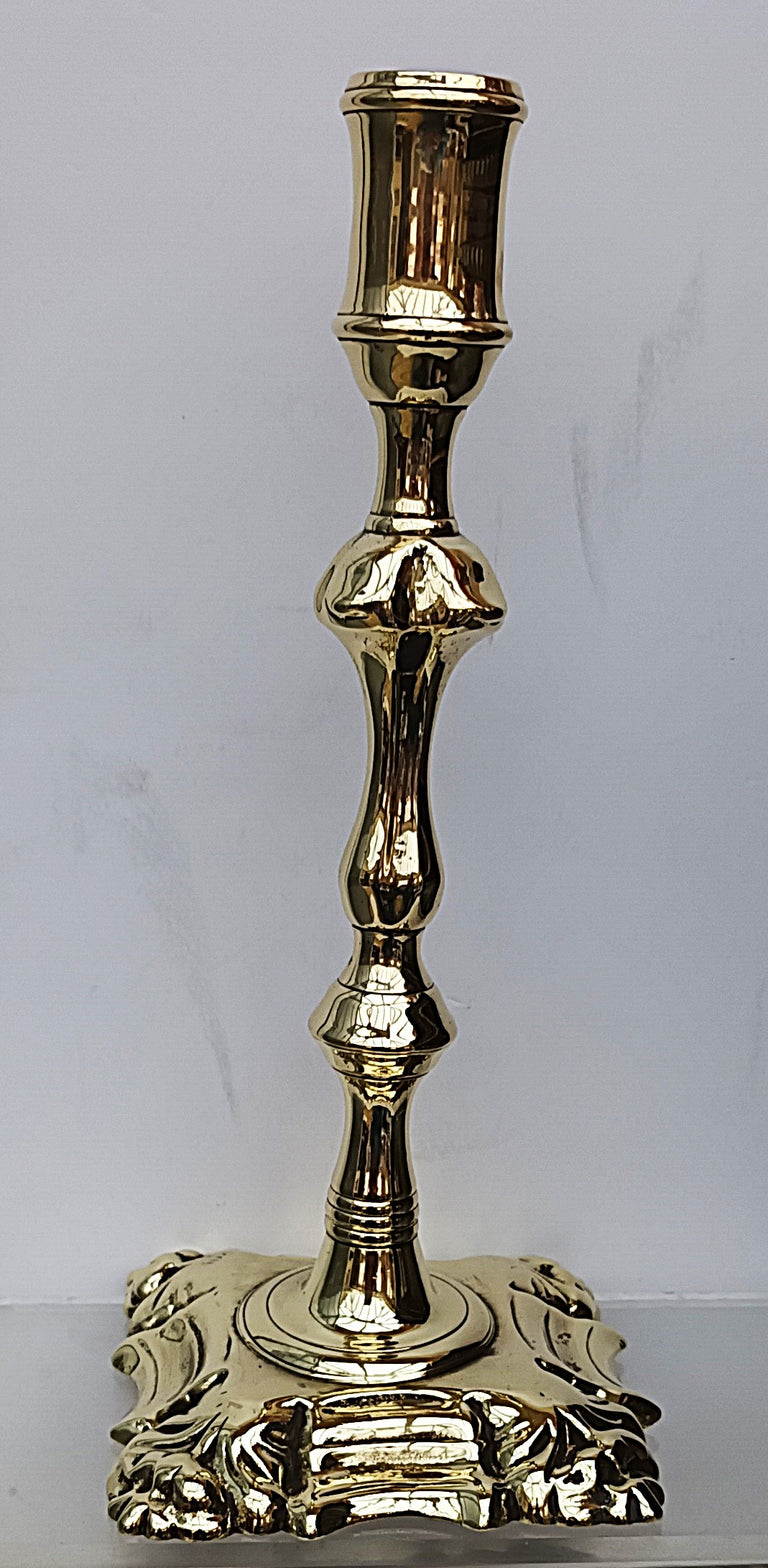 Antique English Georgian Brass Candlestick