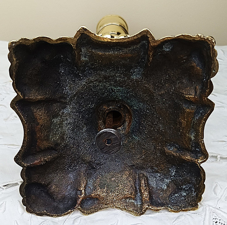 Antique English Georgian Brass Candlestick