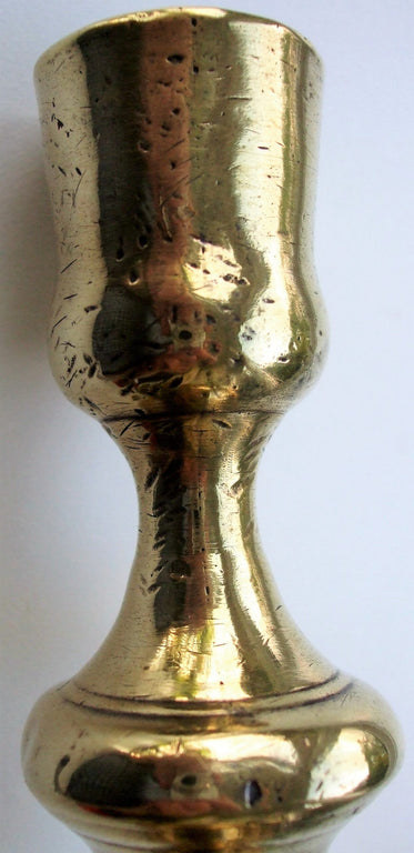 Antique English Georgian Brass Candlestick