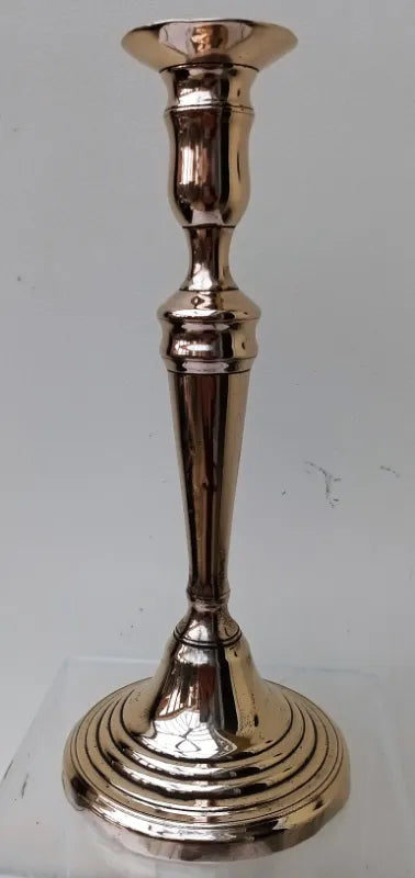 Antique English Georgian Brass Candlestick