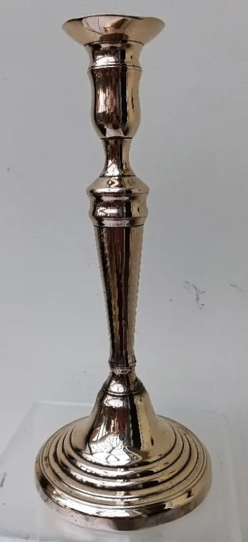 Antique English Georgian Brass Candlestick