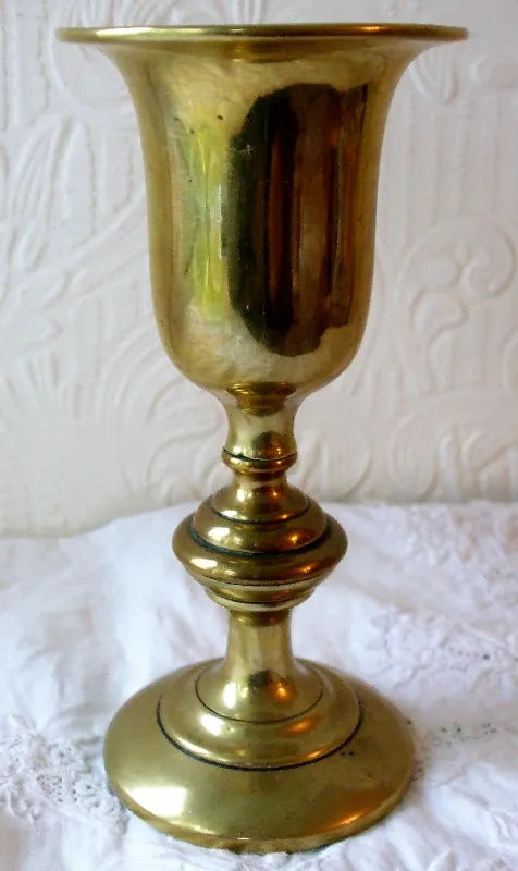 Antique English Georgian Brass Chalice or Goblet