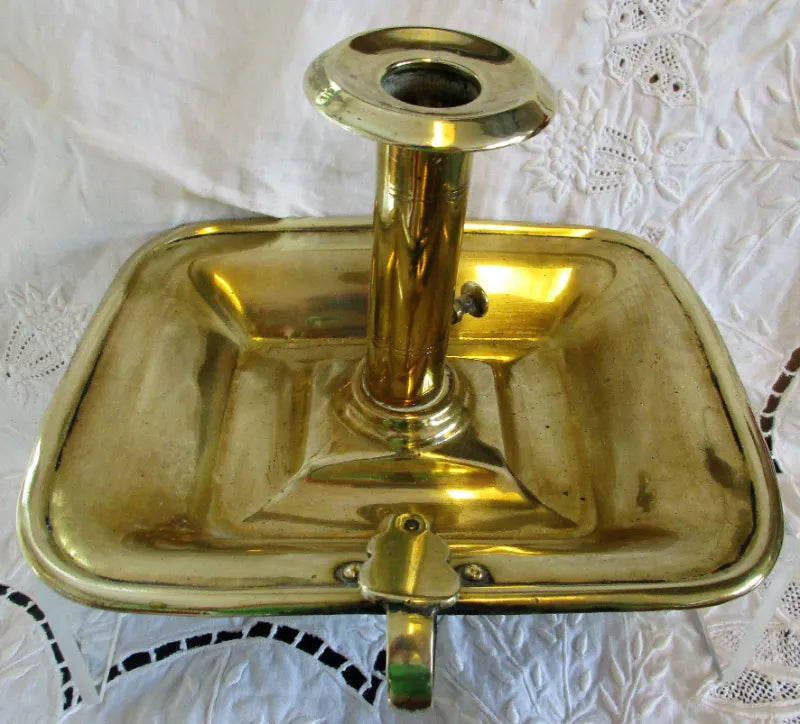 Antique English Georgian Brass Chamberstick