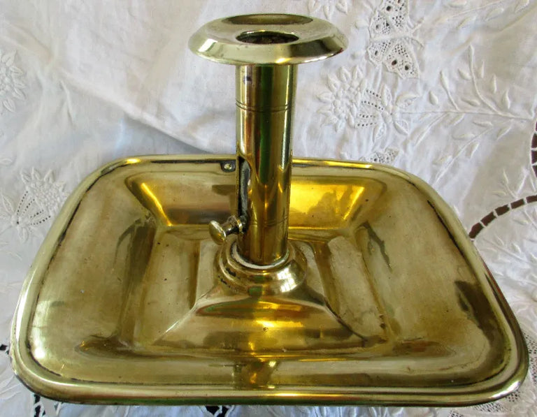 Antique English Georgian Brass Chamberstick