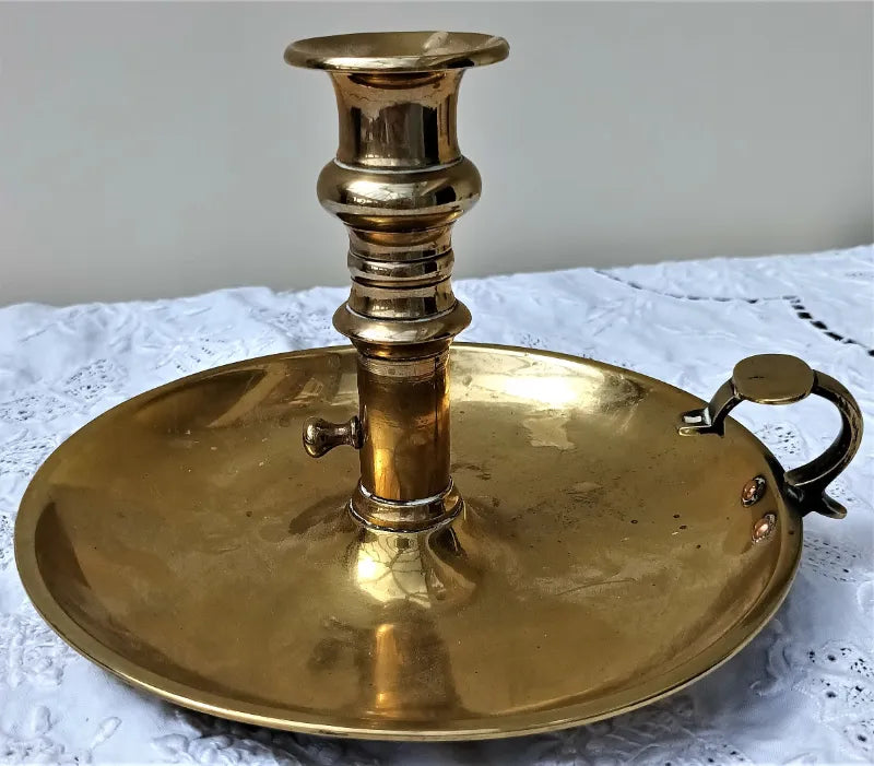 Antique English Victorian Brass Chamberstick