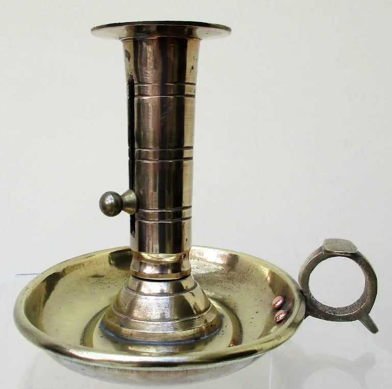 Antique English Georgian Brass Chamberstick