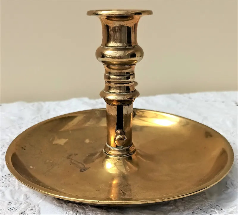 Antique English Victorian Brass Chamberstick