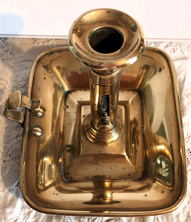 Antique English Georgian Brass Chamberstick