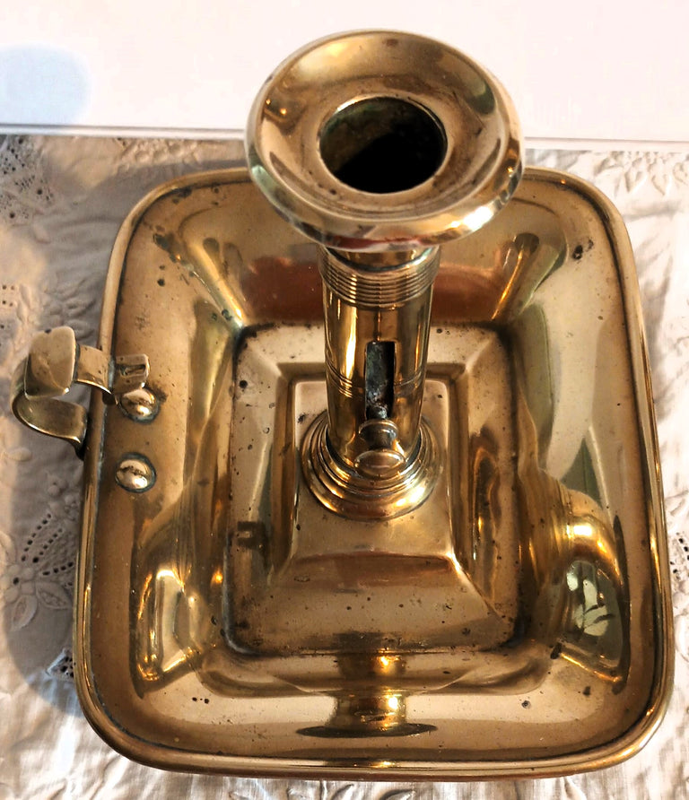 Antique English Georgian Brass Chamberstick