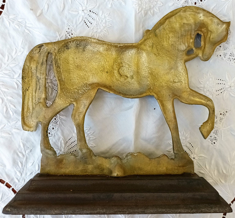 Antique English Georgian Brass Chimney Horse