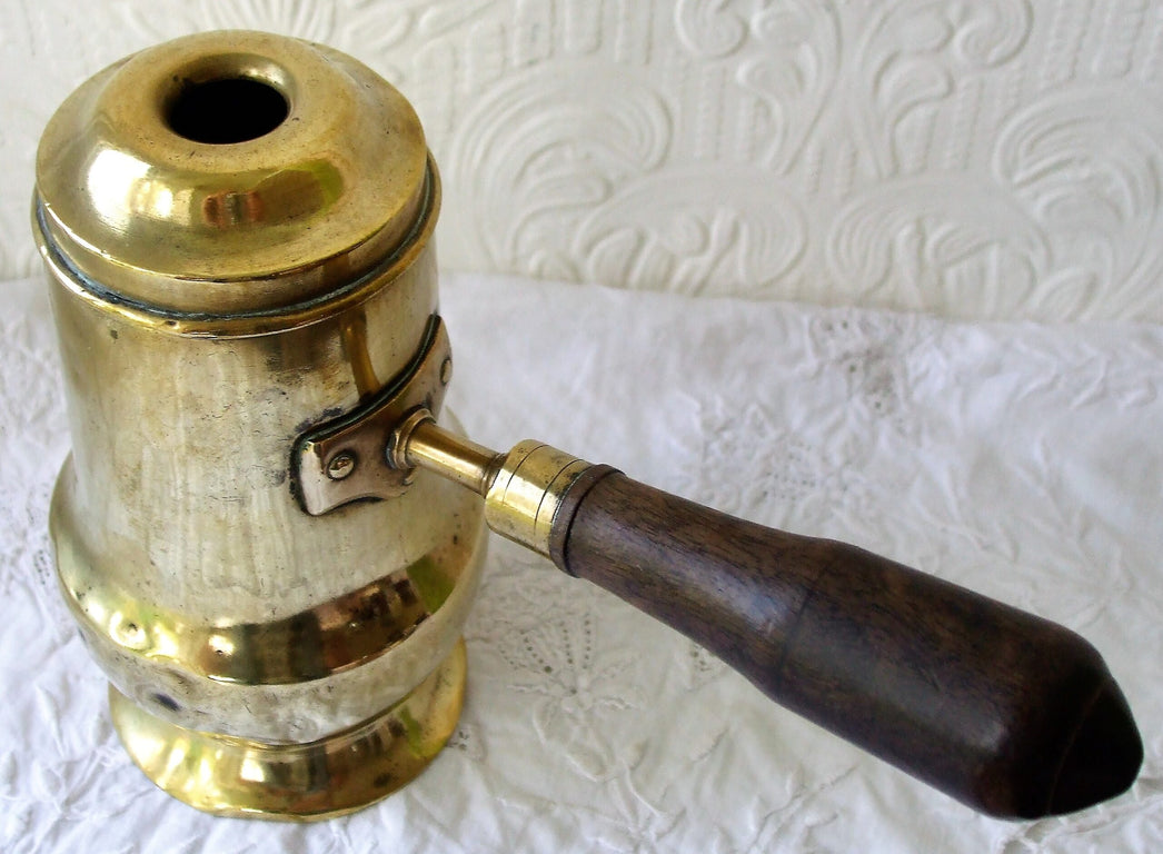 Antique Dutch or English Georgian Brass Chocolate Pot