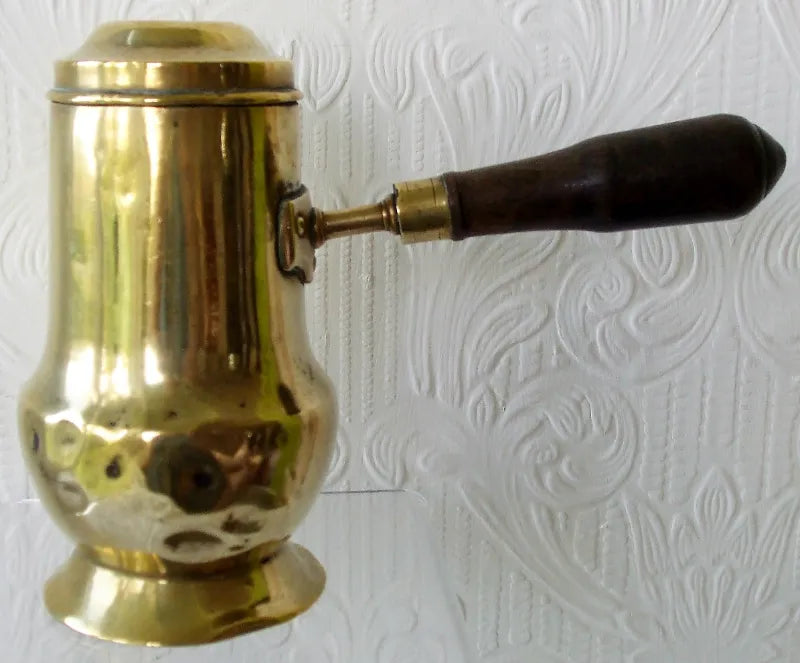 Antique Dutch or English Georgian Brass Chocolate Pot