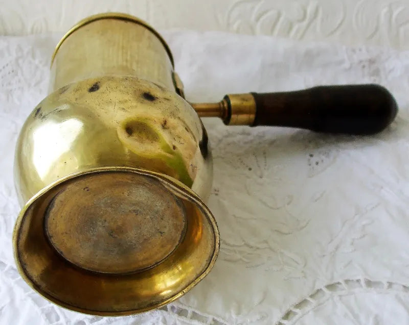 Antique Dutch or English Georgian Brass Chocolate Pot