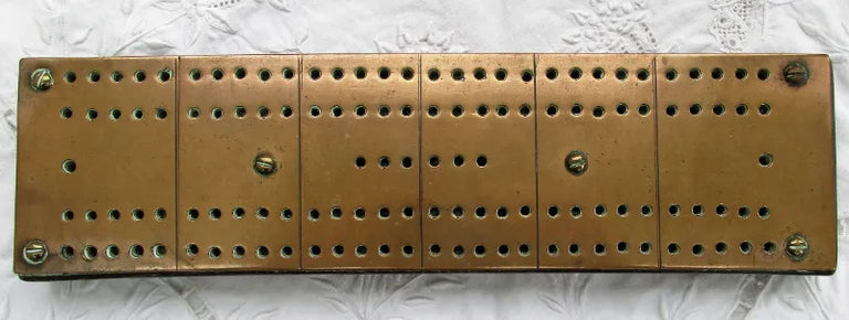Brass Cribbage Board 2