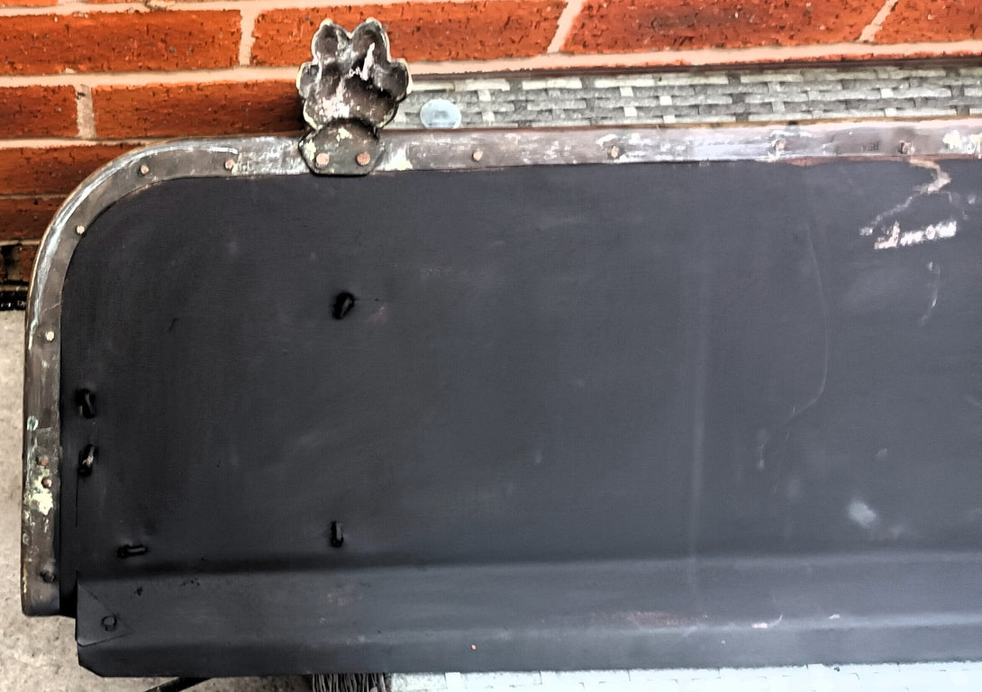 Antique English Victorian Pierced Brass Fender