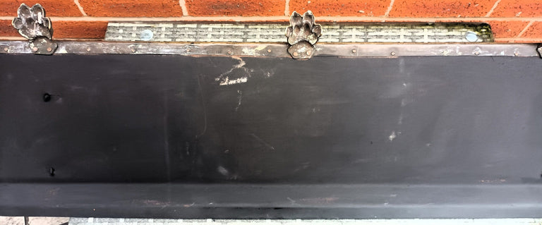 Antique English Victorian Pierced Brass Fender