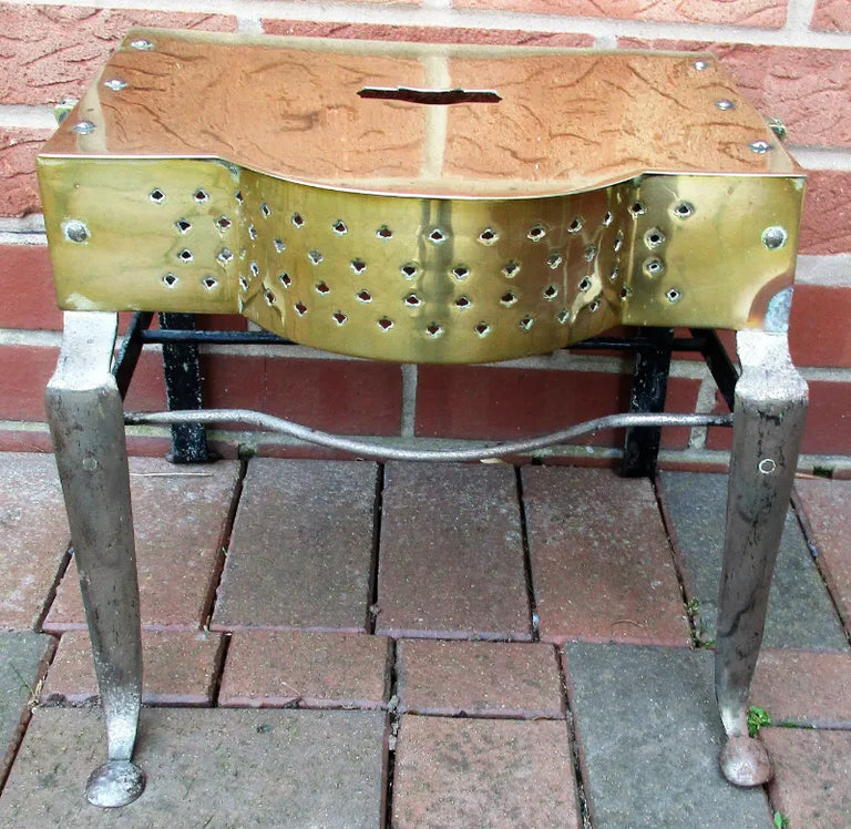 Antique English Georgian Brass & Steel Footman