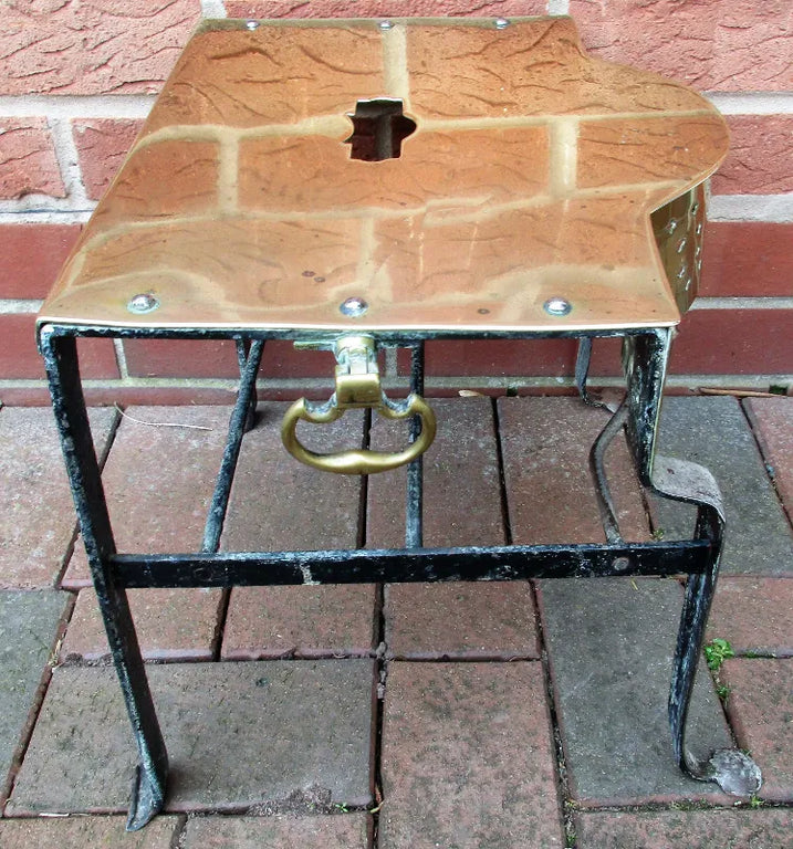 Antique English Georgian Brass & Steel Footman