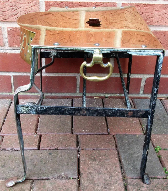 Antique English Georgian Brass & Steel Footman