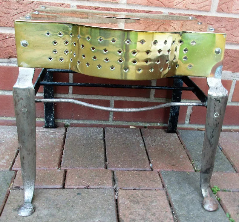 Antique English Georgian Brass & Steel Footman