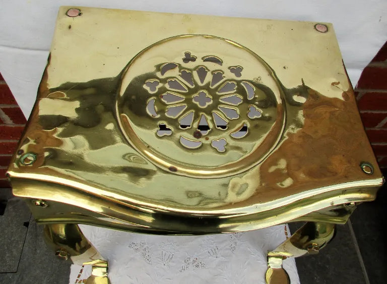Antique English Victorian Brass & Steel Footman