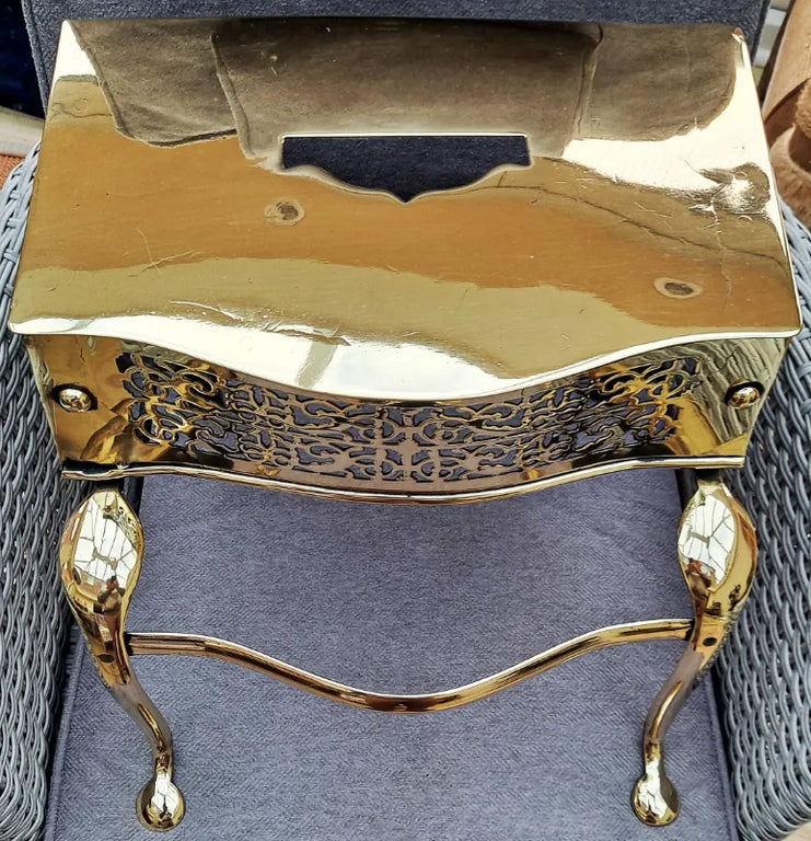 Antique English Georgian Brass & Steel Footman