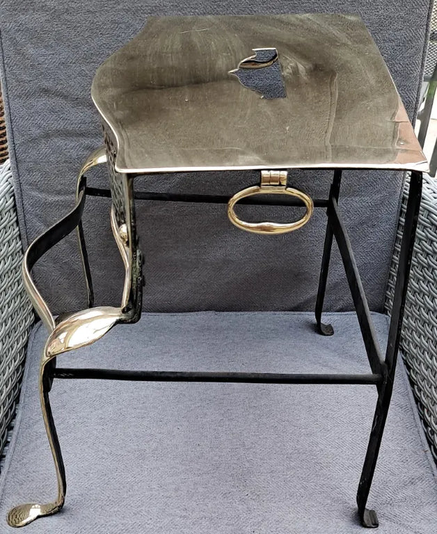 Antique English Georgian Brass & Steel Footman