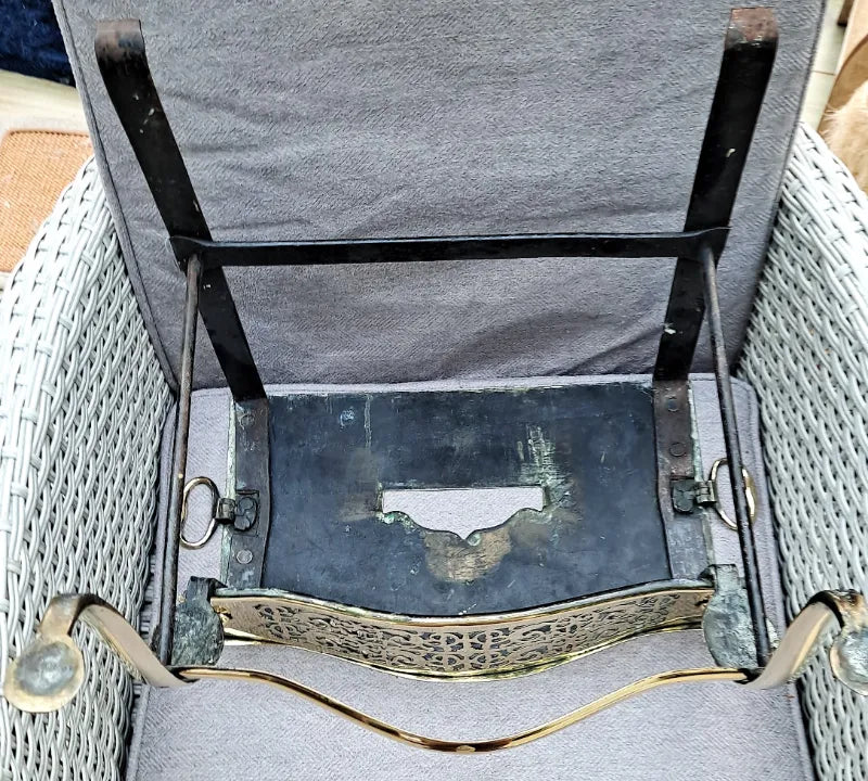 Antique English Georgian Brass & Steel Footman