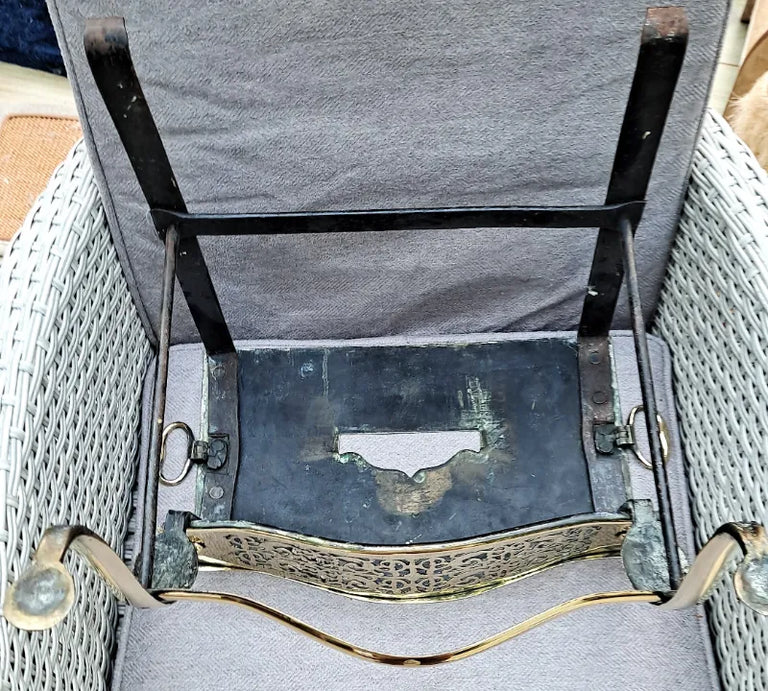 Antique English Georgian Brass & Steel Footman