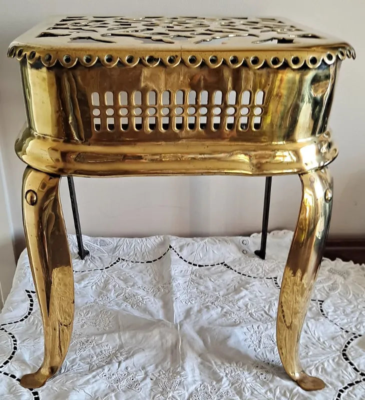 Antique English Victorian Brass & Steel Footman