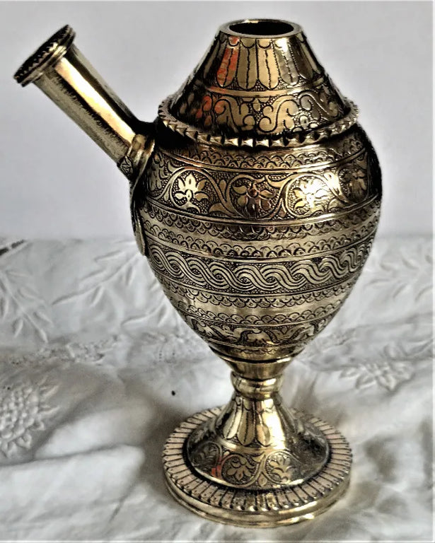 Vintage Brass Islamic Hookah